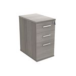Astin 3 Drawer Desk High Pedestal Lockable 404x600x730mm Alaskan Grey Oak KF77717