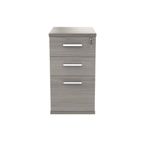 Astin 3 Drawer Desk High Pedestal Lockable 404x600x730mm Alaskan Grey Oak KF77717