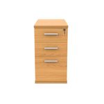 Astin 3 Drawer Desk High Pedestal Lockable 404x800x730mm Norwegian Beech KF77718
