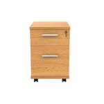 Astin 2 Drawer Mobile Under Desk Pedestal 400x500x590mm Norwegian Beech KF77722