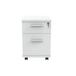 Astin 2 Drawer Mobile Under Desk Pedestal 400x500x590mm Arctic White KF77726
