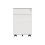 Astin 3 Drawer Mobile Under Desk Pedestal 480x580x610mm Arctic White KF77749