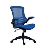 Jemini Jaya Mesh Back Chair with Folding Arms 680x670x1070mm Blue KF77785