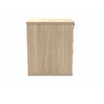 Polaris 3 Drawer Desk High Pedestal 404x600x730mm Canadian Oak KF77875