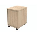 Polaris 3 Drawer Mobile Under Desk Pedestal 404x500x595mm Canadian Oak KF77885