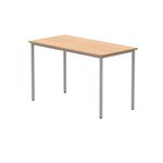 Polaris Rectangular Multipurpose Table 1200x600x730mm Norwegian Beech/Silver KF77890