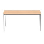Polaris Rectangular Multipurpose Table 1600x800x730mm Norwegian Beech/Silver KF77893