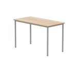 Polaris Rectangular Multipurpose Table 1200x600x730mm Canadian Oak/Silver KF77894