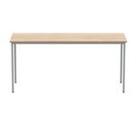 Polaris Rectangular Multipurpose Table 1600x600x730mm Canadian Oak/Silver KF77895