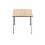 Polaris Rectangular Multipurpose Table 1600x800x730mm Canadian Oak/Silver KF77897