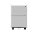 Polaris 3 Drawer Mobile Under Desk Steel Pedestal 480x680x580mm Silver KF77906