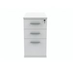 Polaris 3 Drawer Desk High Pedestal 404x800x730mm Arctic White KF78023