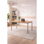 5 Star Modara Multipurpose Table 1500x800x730mm Beech/Silver KF78095