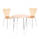 Jemini Picasso Wooden Chair Beech/Chrome KF78109