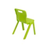 Titan One Piece Classroom Chair 363x343x563mm Lime (Pack of 30) KF78608