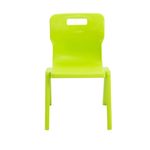 Titan One Piece Classroom Chair 432x408x690mm Lime (Pack of 30) KF78625