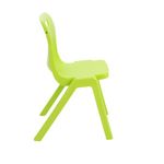 Titan One Piece Classroom Chair 482x510x829mm Lime (Pack of 30) KF78646