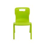 Titan One Piece Classroom Chair 363x343x563mm Lime (Pack of 30) KF78608