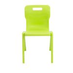 Titan One Piece Classroom Chair 482x510x829mm Lime (Pack of 30) KF78646