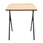 Titan Folding Exam Desk MDF Edge 600x600x720mm Beech KF78654