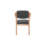 Jemini Wood Frame Arm Chair 700x700x850mm Charcoal KF78681