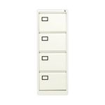 Jemini 4 Drawer Filing Cabinet Lockable 470x622x1321mm White KF78708