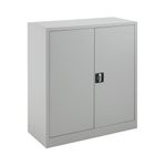 Talos Double Door Stationery Cupboard 920x420x1000mm Grey KF78752