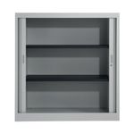 Talos Side Opening Tambour Unit 1000x450x1050mm Grey KF78758
