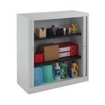 Talos Side Opening Tambour Unit 1000x450x1050mm Grey KF78758