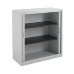 Talos Side Opening Tambour Unit 1000x450x1050mm Grey KF78758