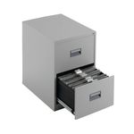 Talos 2 Drawer Filing Cabinet 465x620x700mm Grey KF78764