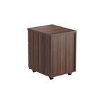 Jemini 3 Drawer Mobile Pedestal 400x500x595mm Walnut KF78944