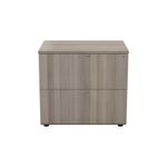 Jemini 2 Drawer Desk Side Filing Cabinet 800x600x730mm Grey Oak KF78953