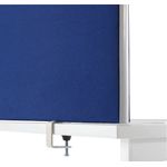 Jemini Straight Desk Mounted Screen 1600x25x400mm Blue KF78981