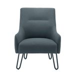 Jemini Reception Armchair Hairpin Leg Grey KF79142