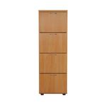 Jemini 4 Drawer Filing Cabinet 464x600x1365mm Beech KF79456