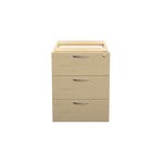 Jemini 3 Drawer Fixed Pedestal 400x500x495mm Maple KF79869