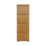 First 4 Drawer Filing Cabinet 464x600x1365mm Nova Oak KF79918