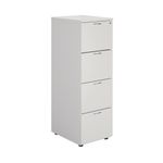 First 4 Drawer Filing Cabinet 464x600x1365mm White KF79920
