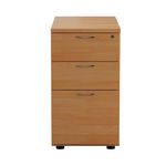 First 3 Drawer Desk High Pedestal 404x800x730mm Beech KF79930