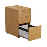 First 3 Drawer Desk High Pedestal 404x800x730mm Nova Oak KF79931