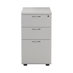 First 3 Drawer Desk High Pedestal 404x800x730mm White KF79932