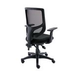 Astin Nesta Mesh Back Operator Chair Black with Adjustable Arms 590x900x1050mm Charcoal KF800023