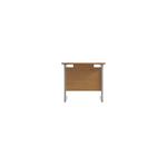 Jemini Single Rectangular Desk 800x600x730mm Nova Oak/Silver KF800300