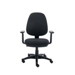 Two Lever Sheaf Operator Chair Black with Adjustable Arms KF800372
