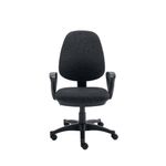 Two Lever Sheaf Operator Chair Charcoal with Fixed Arms KF800373