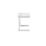 Jemini Single Rectangular Desk 800x600x730mm White/White KF800379
