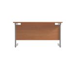 Jemini Single Rectangular Desk 1200x600x730mm Beech/Silver KF800406