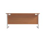 Jemini Single Rectangular Desk 1600x600x730mm Beech/White KF800703