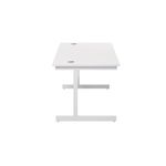 Jemini Single Rectangular Desk 1200x800x730mm White/White KF801099